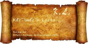 Kálmán Leila névjegykártya