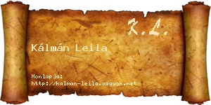 Kálmán Leila névjegykártya